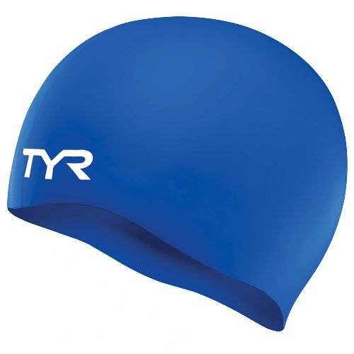 Шапочка для плавания TYR Wrinkle Free Junior Silicone Cap, подростковая, 10-16 лет, Размер junior, Цвет Синий