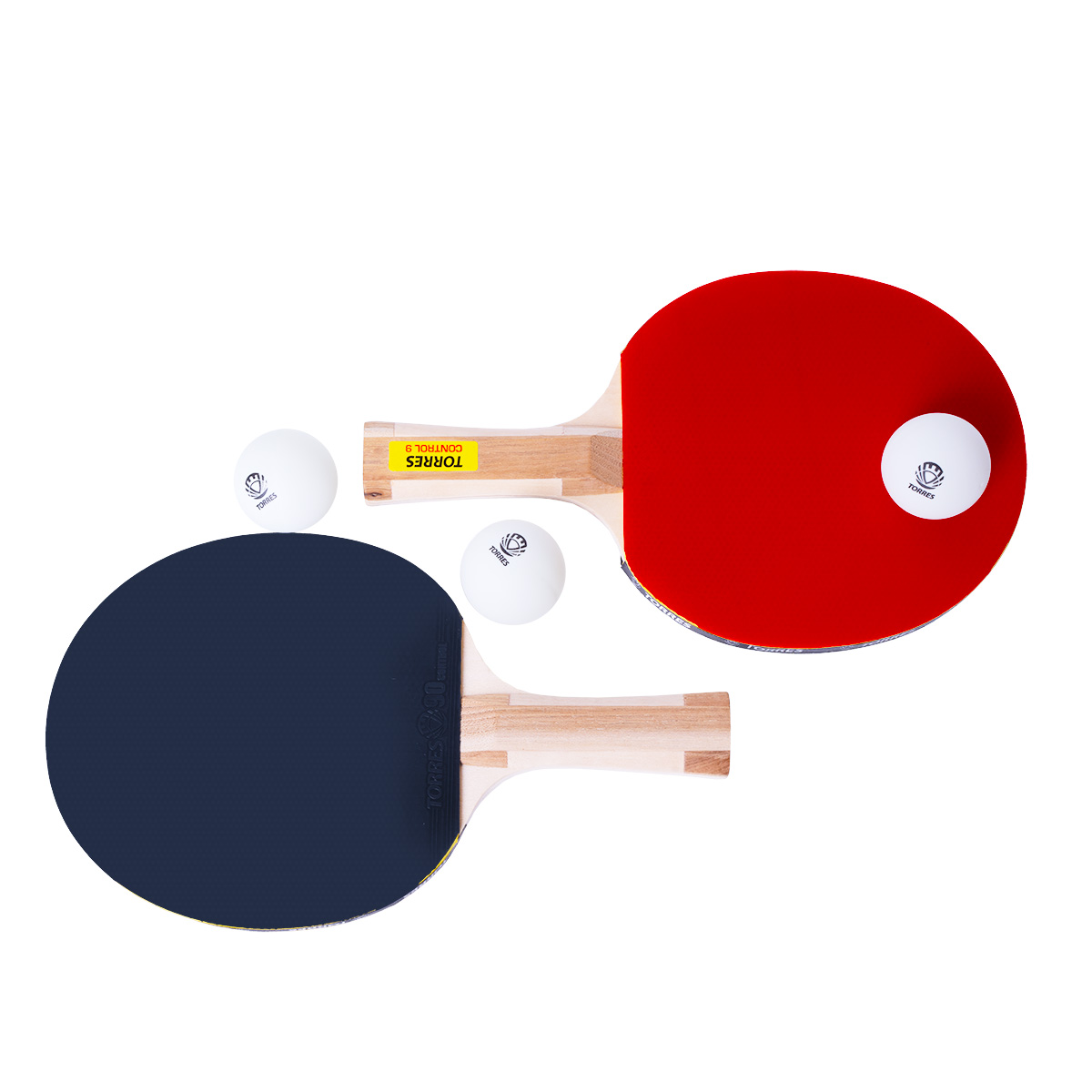 Набор для настольного тенниса TORRES Control 9, 2 ракетки и 3 мяча, сумка-чехол