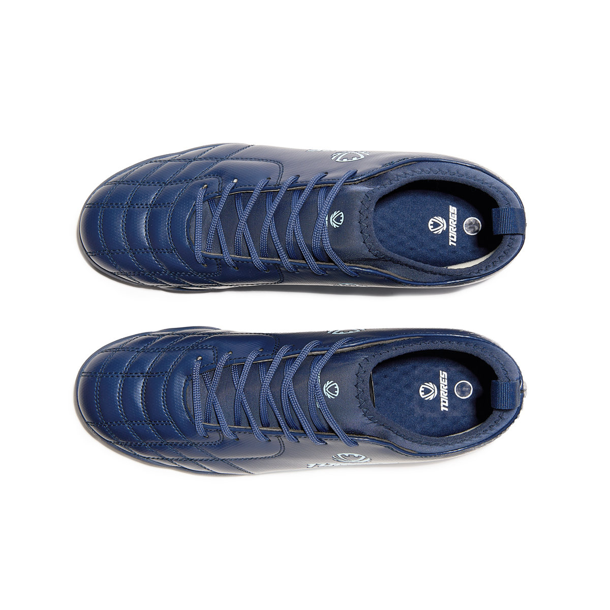 Бутсы футбольные (многошиповки) TORRES BOLA-J, с носком, Размер 34, Цвет Синий/Голубой