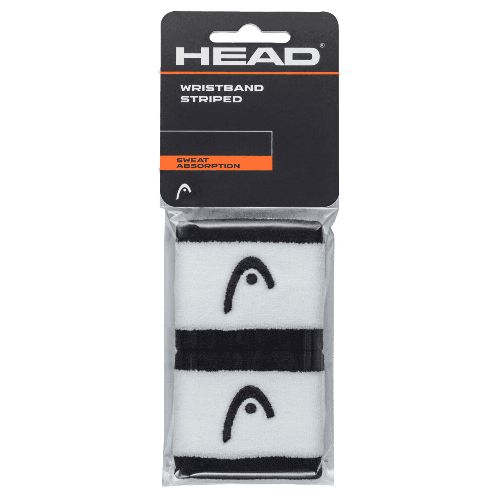 Напульсники HEAD 2,5'' stripped, ширина 7см, Цвет Бело-черный