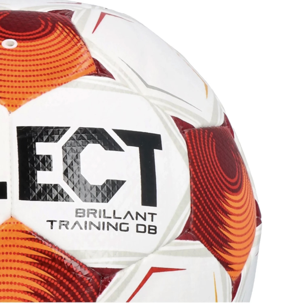 Мяч футбольный SELECT Brillant Training DB V25, FIFA Basic, Размер 5, Цвет Белый/Красный/Оранжевый