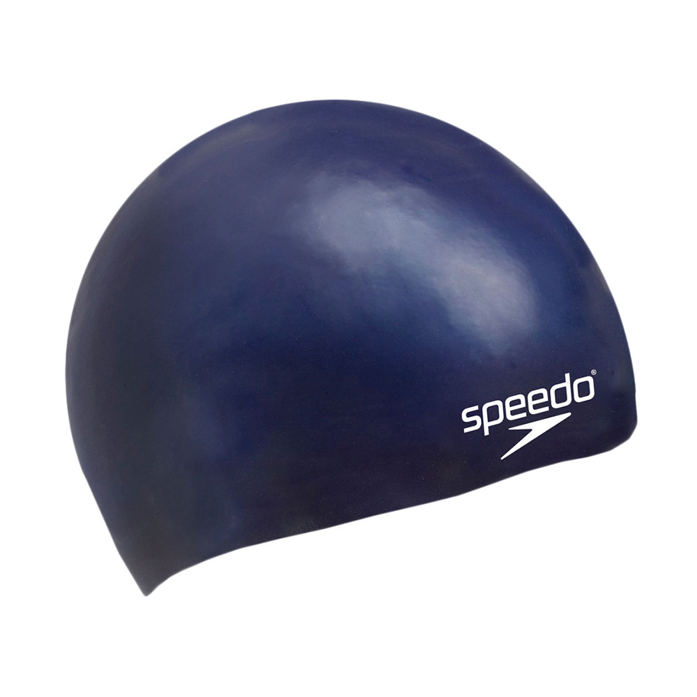 Шапочка для плавания SPEEDO Plain Moulded Silicone Cap Jr, детская, Цвет Темно-синий
