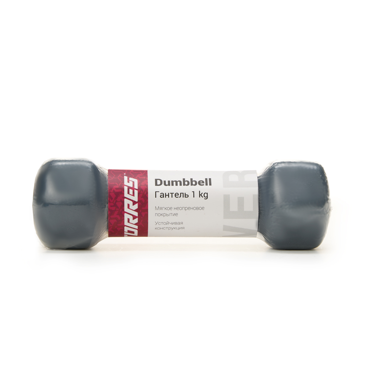 Гантель металлическая TORRES в неопреновой оболочке, Вес 1 кг