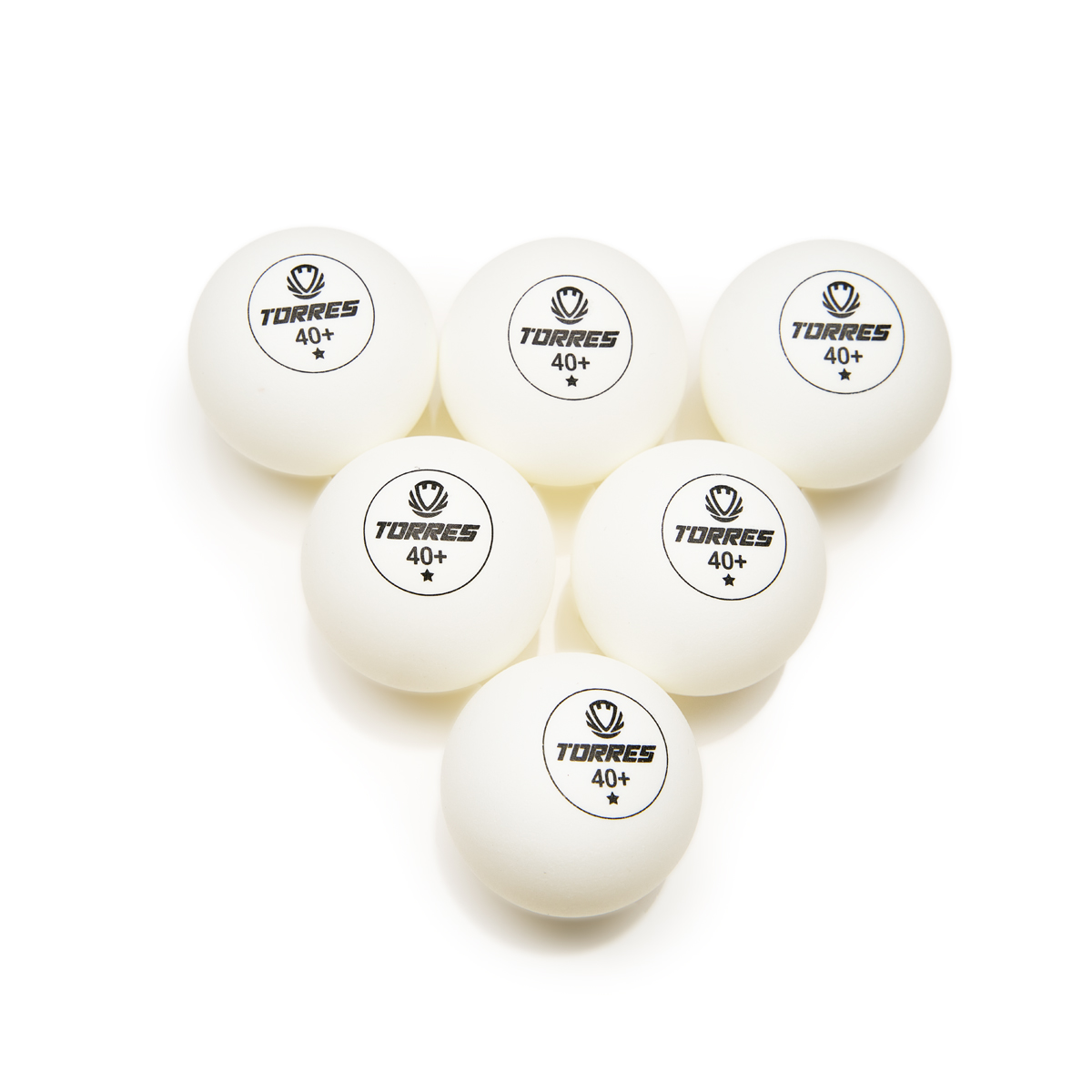 Мяч для настольного тенниса TORRES Training 1*, упаковка 6 шт, Цвет Белый