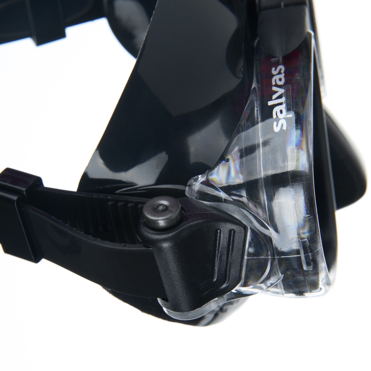 Маска для плавания SALVAS Neptun, профессиональная, размер взрослый, черная