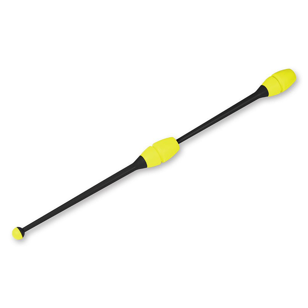 Булавы для художественной гимнастики INDIGO IN018, Размер 41 см, Цвет Черно-лаймовый