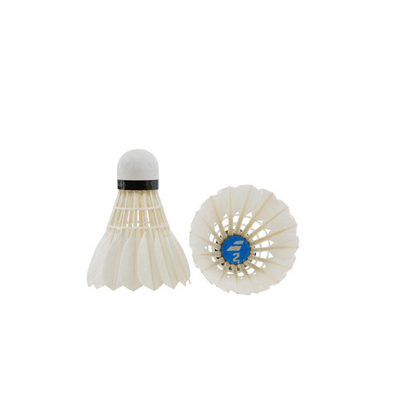 Воланы для бадминтона BABOLAT 2, перо/пробка, в упак.12шт, белый