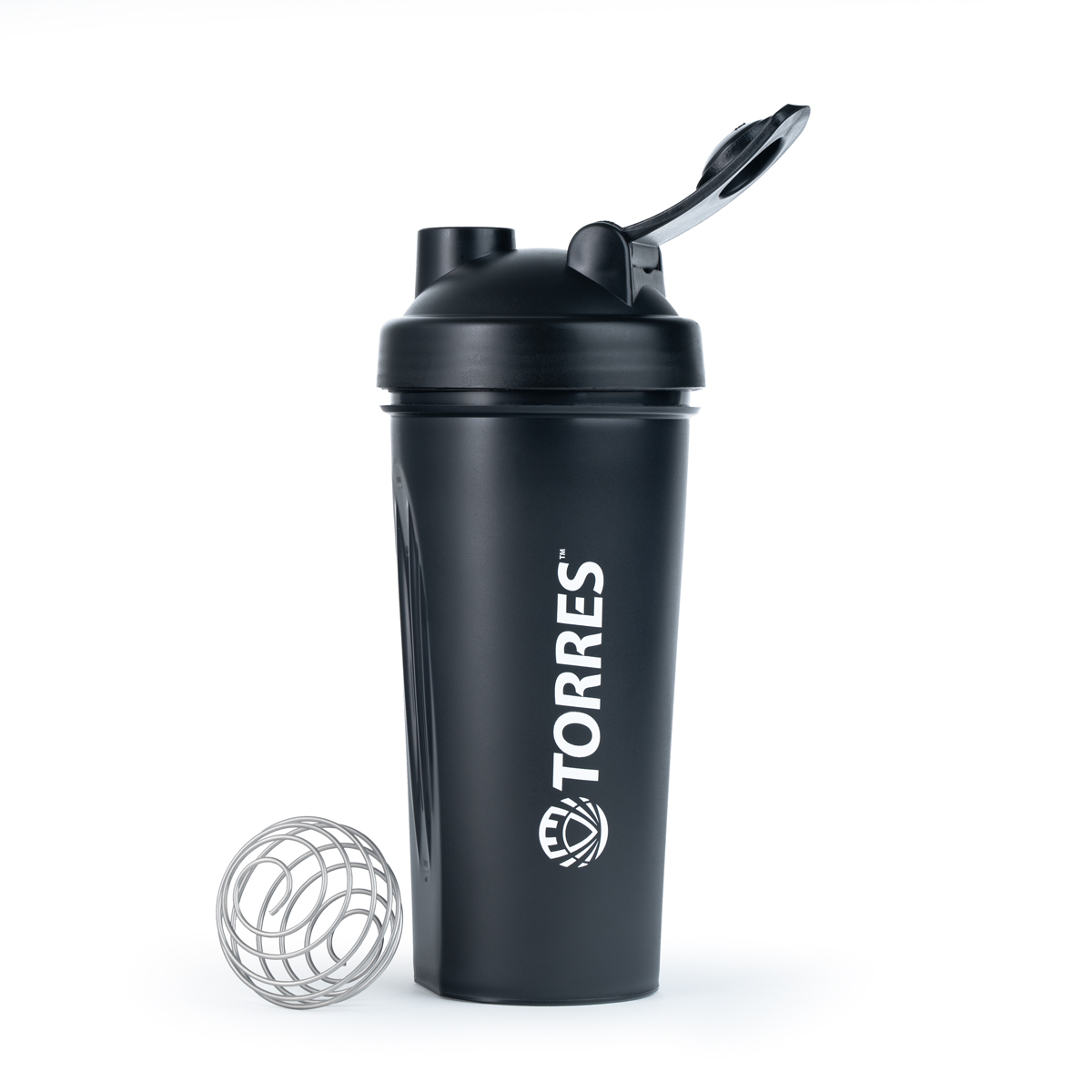 Шейкер спортивный TORRES, 600 мл, Цвет Черный