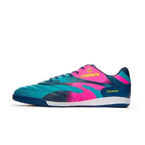 Бутсы зальные TORRES TIEMPO-J, Размер 34, Цвет Бирюзовый/Розовый