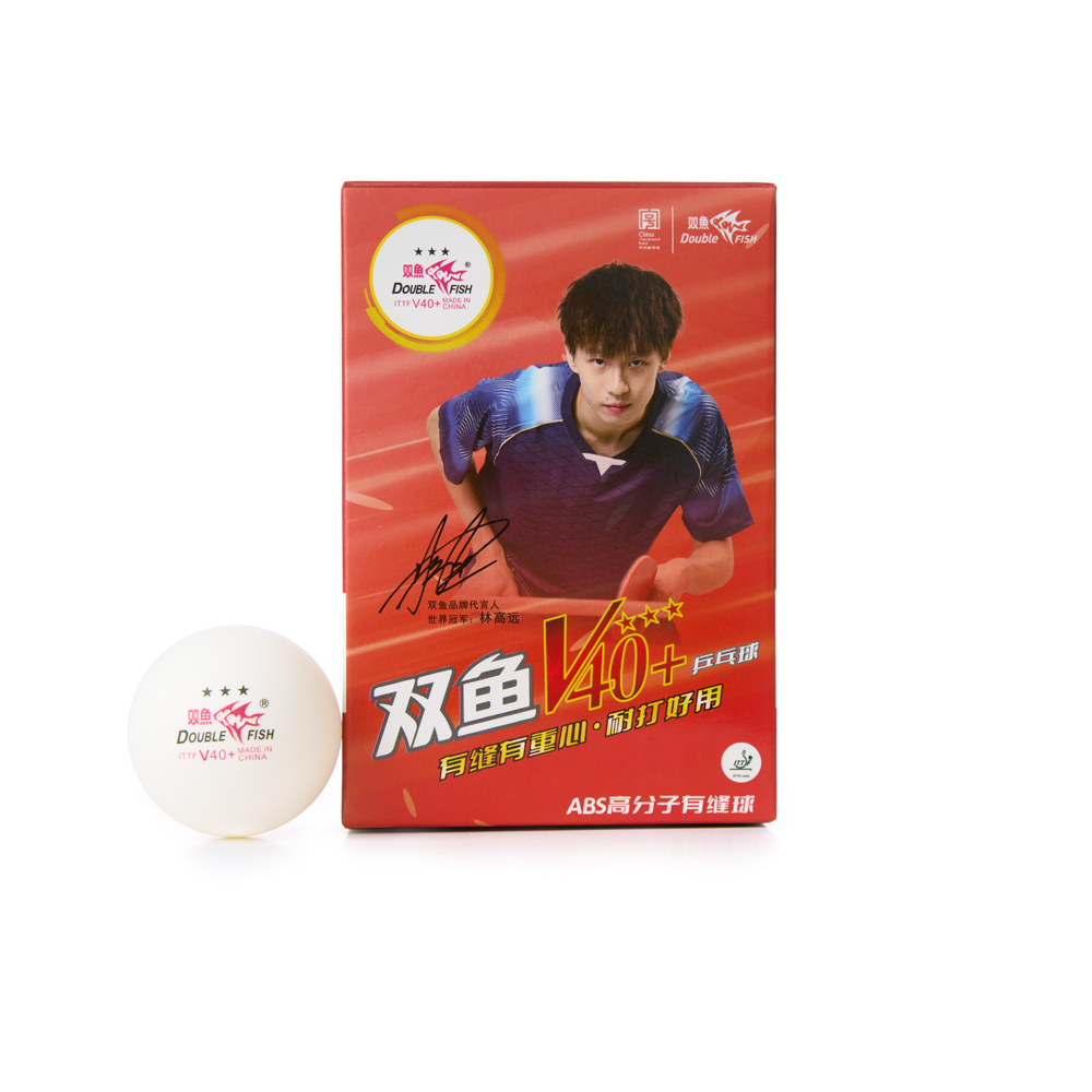 Мяч для настольного тенниса DOUBLE FISH 3*** , профессиональный. ITTF Approved, 6шт.